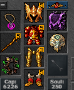 Equipamentos com tier no inventário e equip slots
