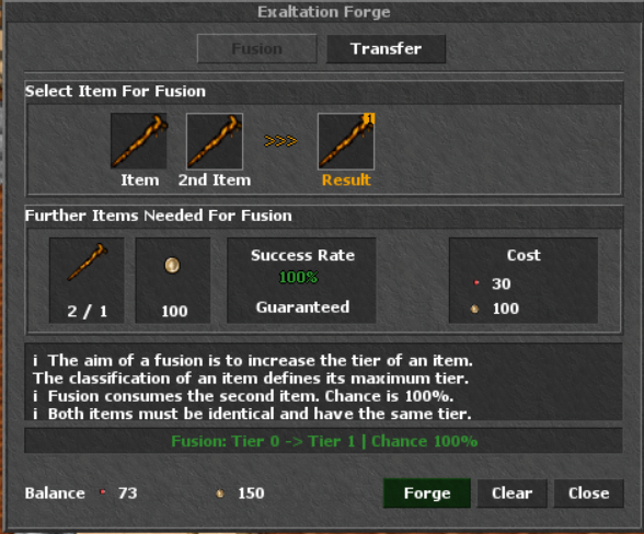 Aba Fusion na Exaltation Forge